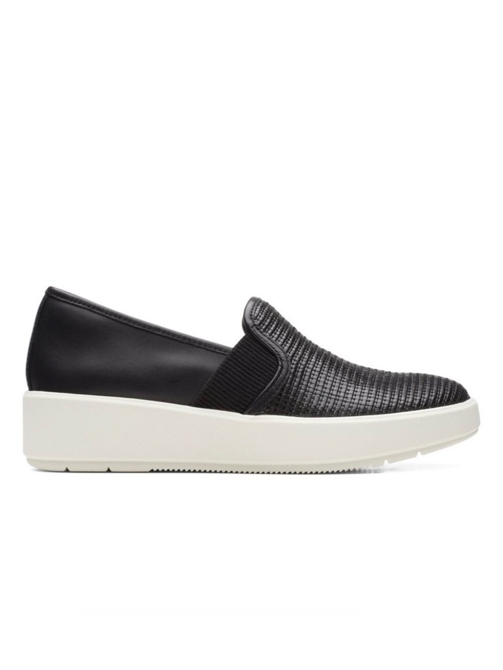 New Clarks Black Slip-On Loafers